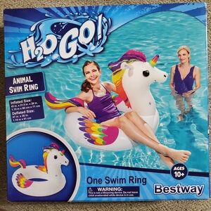 New in Box H2o GO! Unicorn Animal Swim Ring 43"